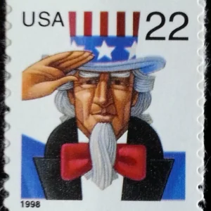 22¢ Stamps 1998 Uncle Sam – Patriotic Symbol, First-Class Postage