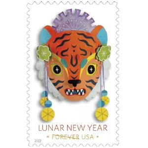 Forever Stamps 2022 Lunar New Year – Year of the Tiger, Holiday Celebration, First-Class Postage